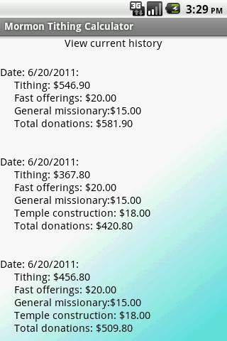 Mormon Tithing Calculator Free截图4