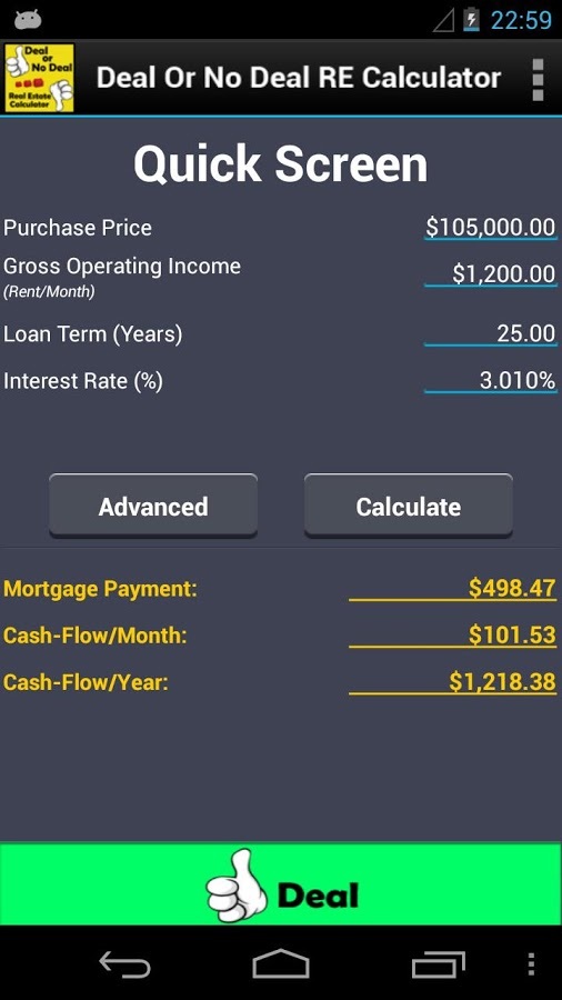 Real Estate Calculator Trial截图1