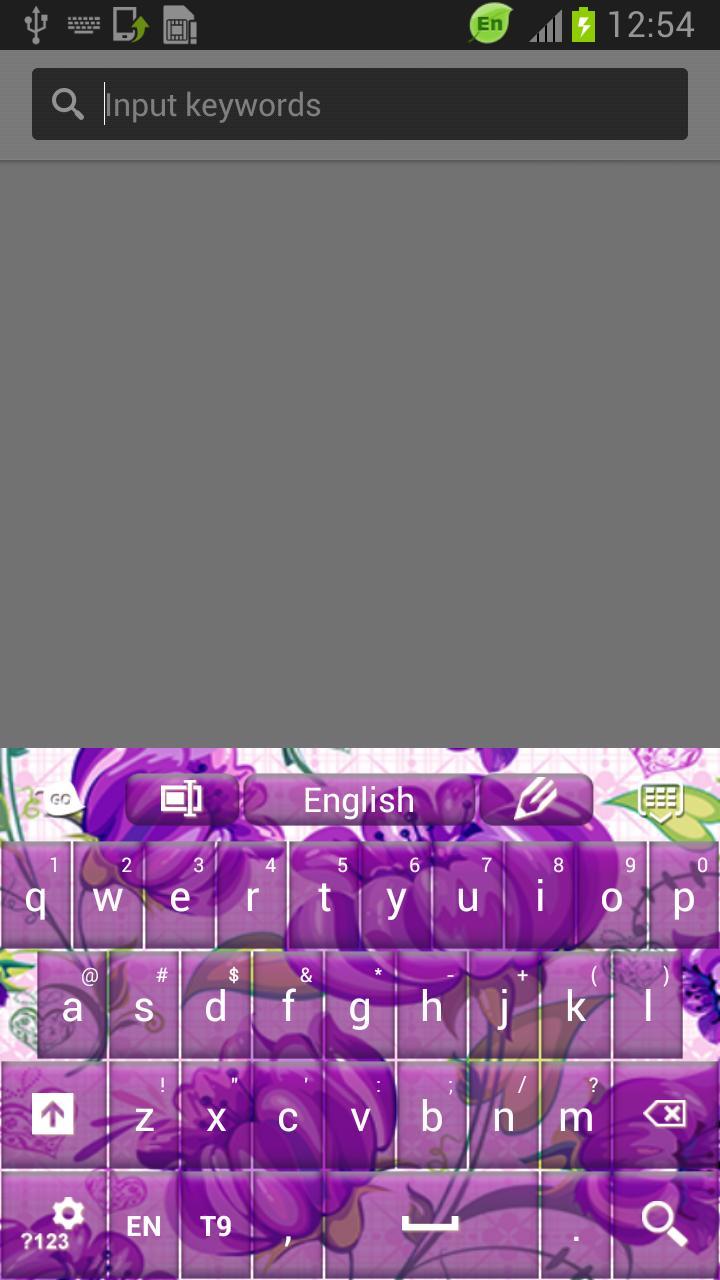 Purple Flowers Free Keyboard截图2