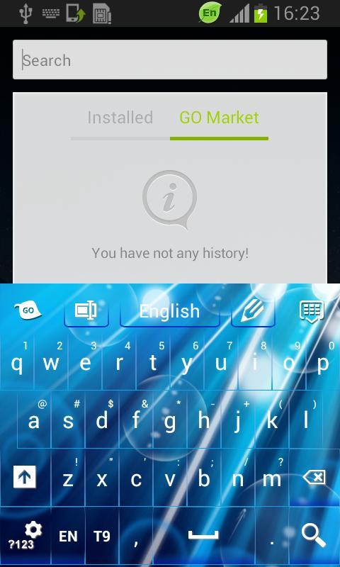 GO Keyboard Glowy Blue截图2