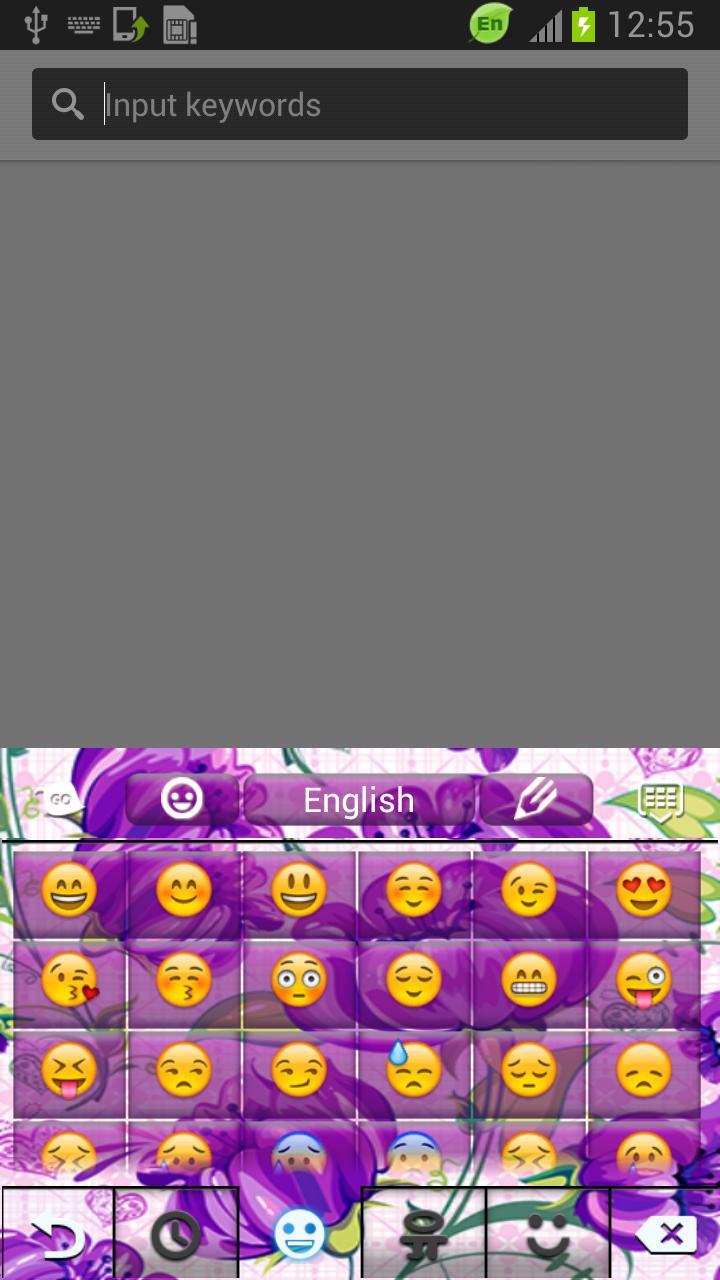 Purple Flowers Free Keyboard截图4