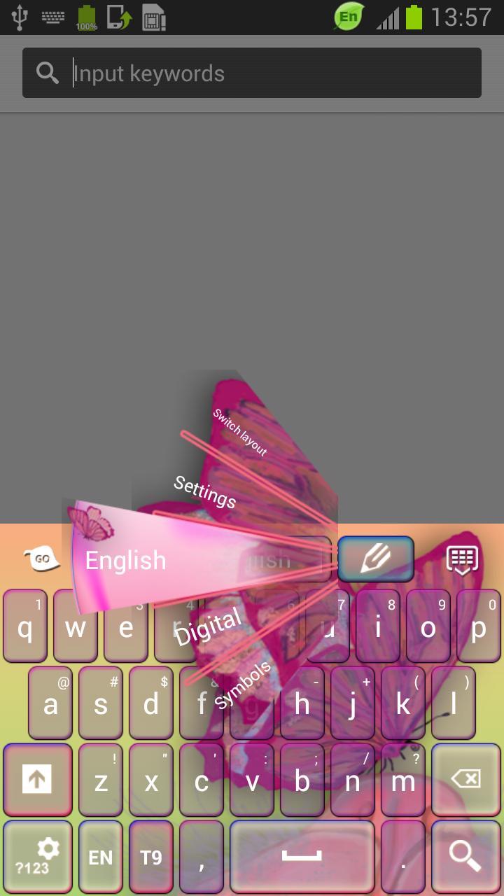 Keyboard Pink Butterflies截图3