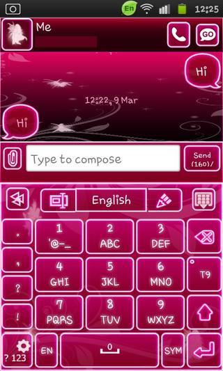 Go Keyboard Fairy Pink截图4