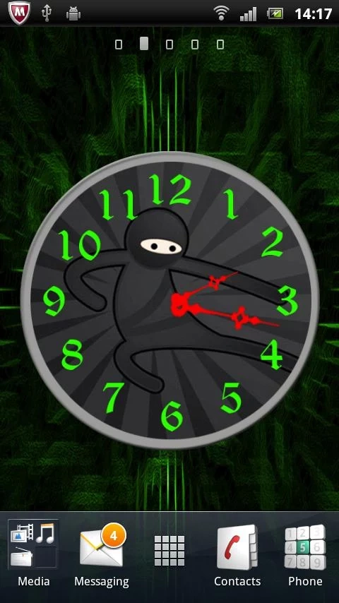 Ninja Clock Live Wallpaper截图1
