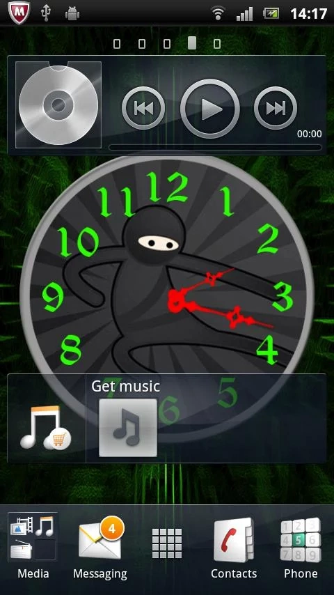 Ninja Clock Live Wallpaper截图2