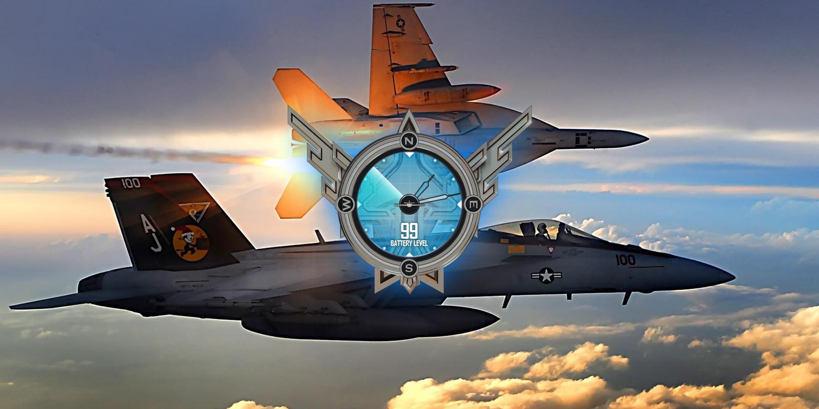 F18 Hornet Airforce Clock LWP截图1