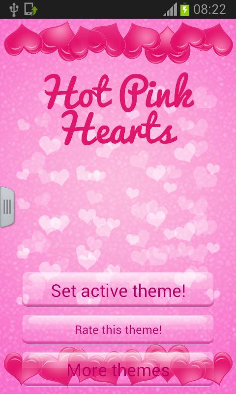 Keyboard Hot Pink Hearts截图1