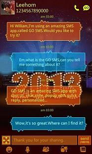 GO SMS Pro City night Theme截图1