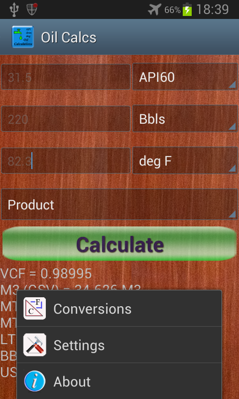 Calculator for oils截图2