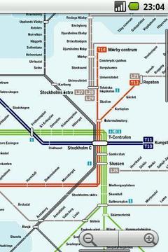 斯德哥尔摩的地铁地图加截图
