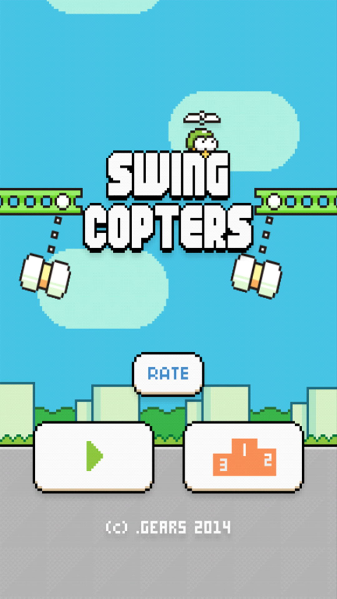 摇摇欲坠 Swing Copters截图1