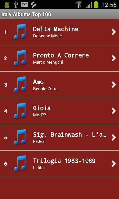 Italy Top Music Charts截图5