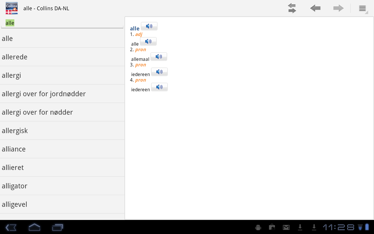 Danish-Dutch Dictionary TR截图4