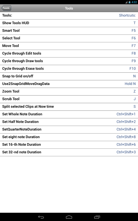 Shortcuts for Cakewalk Sonar截图5