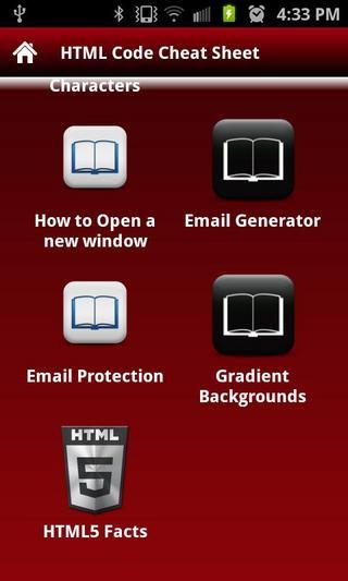 HTML Code Cheat Sheet截图1