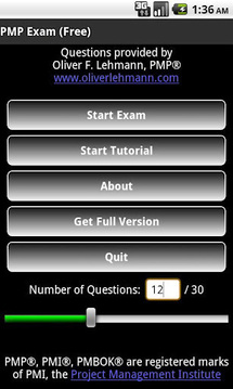 PMP Exam Free - Oliver Lehmann截图