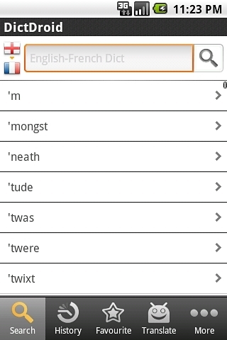 English&lt;-&gt;French Dictionary截图4