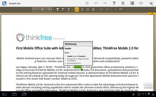 移动办公套件 ThinkFree Office Mobile截图8