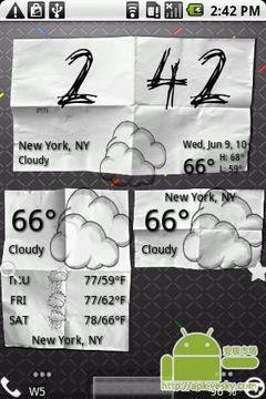 纸制天气图标截图