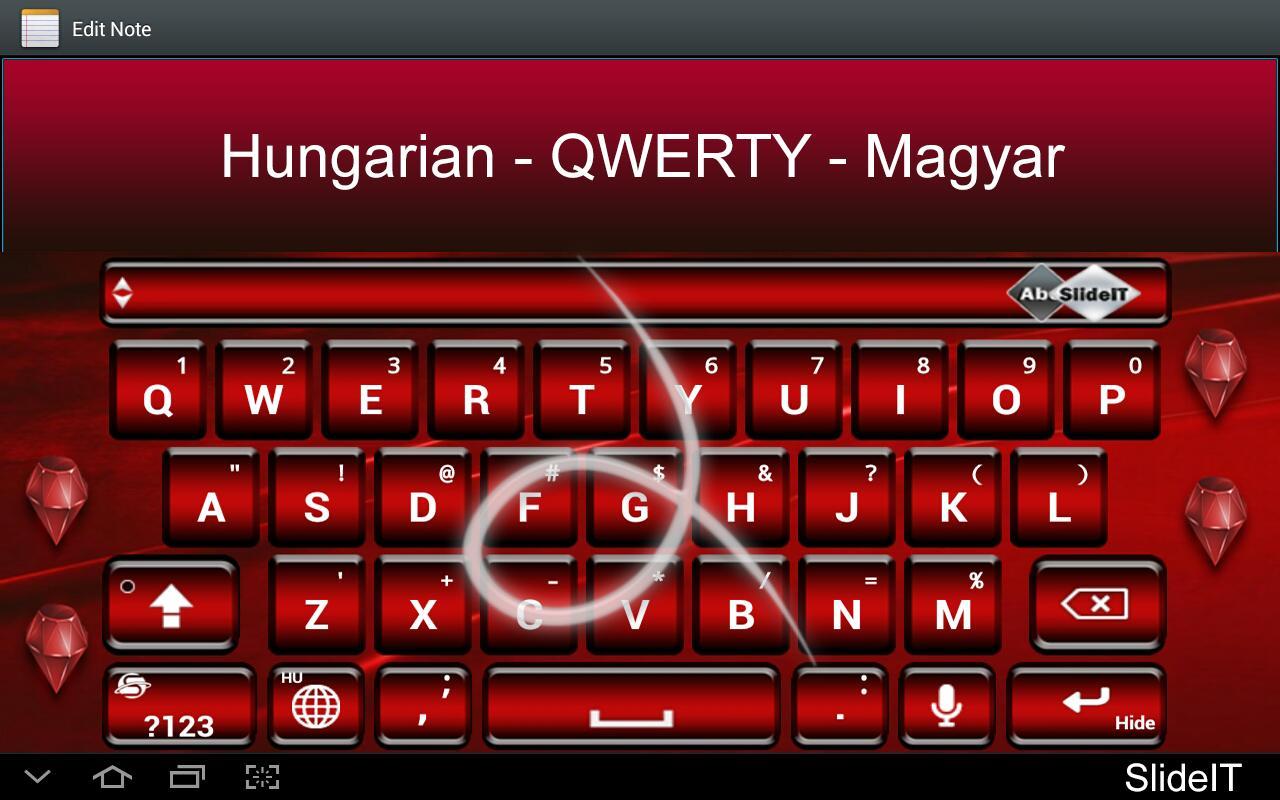 SlideIT Hungarian QWERTY Pack截图1