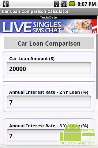 汽车贷款比较计算器截图2