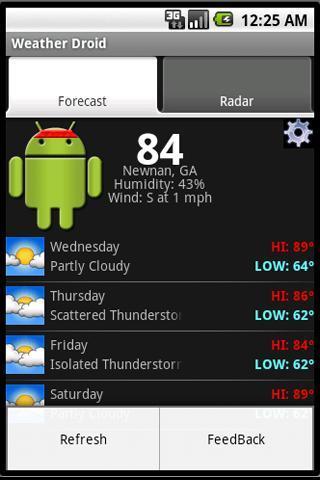 Weather Droid Widget Lite截图1