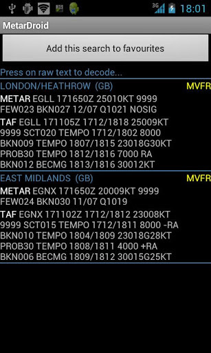 Metar Droid Lite截图2