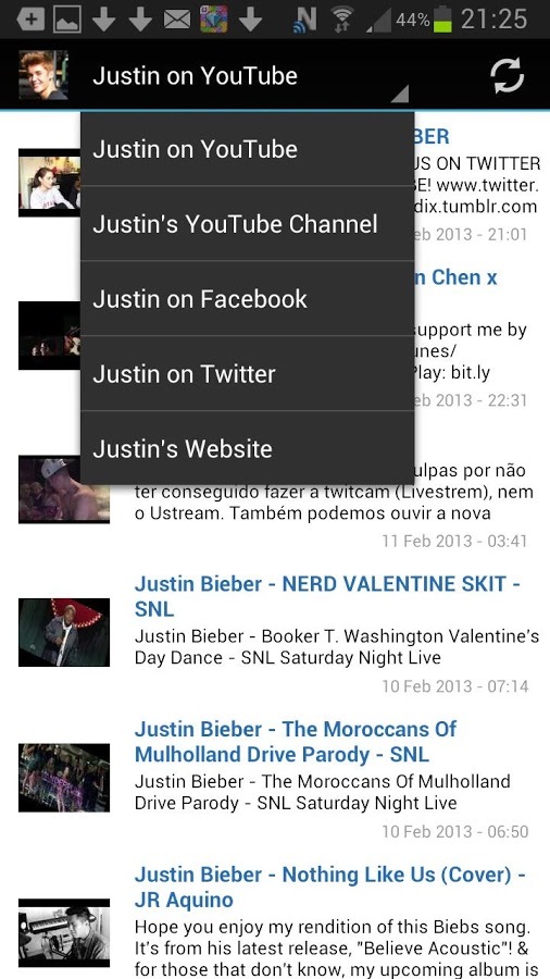 The Justin Bieber Video Player截图2