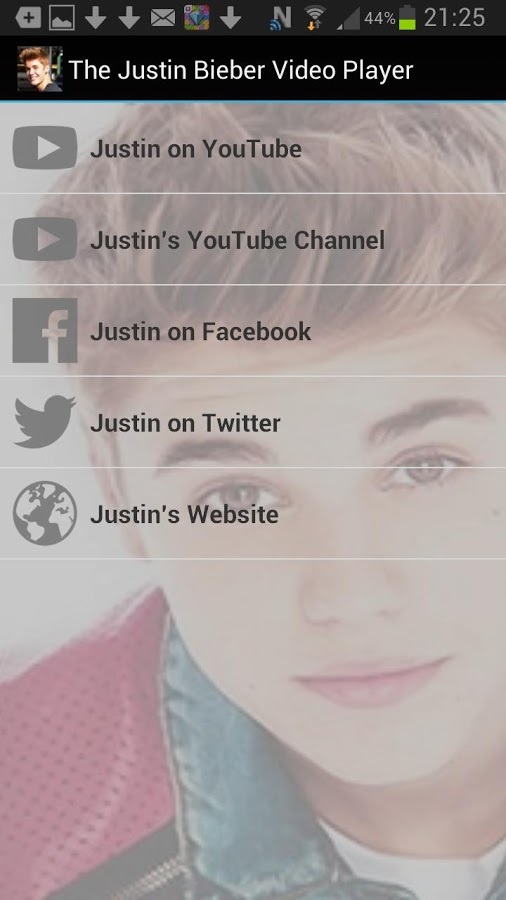 The Justin Bieber Video Player截图1