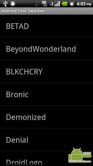 Android的字体切换截图1