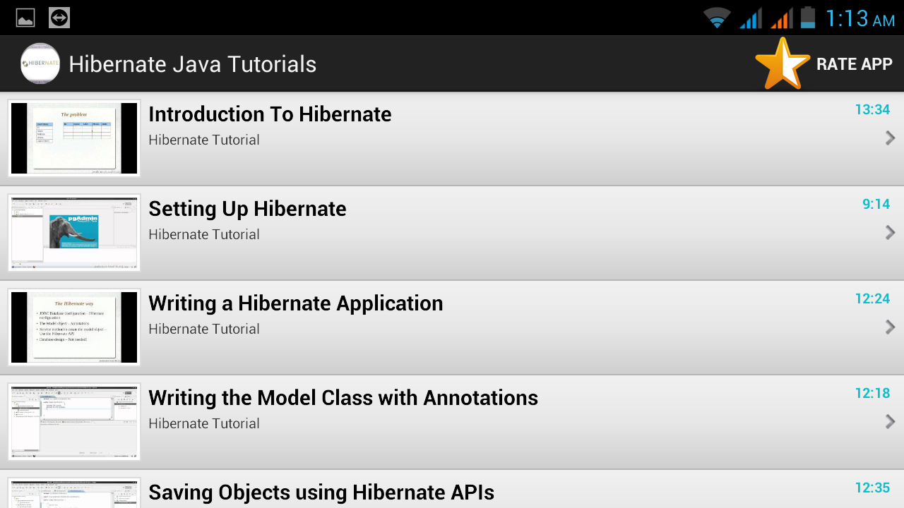 Hibernate Java Tutorials截图1