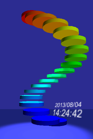 3D Clock Rainbow截图1