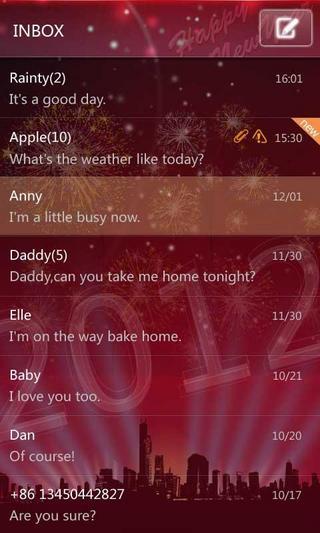 GO短信2012主题截图1