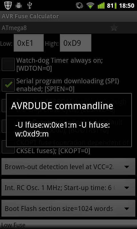 AVR Fuse Calculator截图4