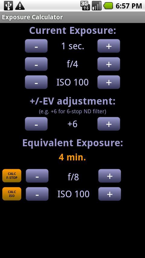 Exposure Calculator截图1