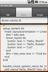 Ruboto IRB (Ruby on Android)截图4
