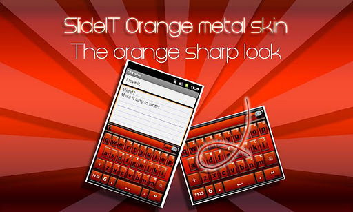 SlideIT Orange Metal Skin截图1