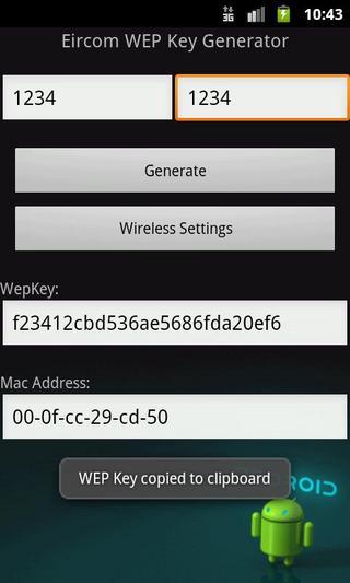 Eircom Wep Key Gen截图2