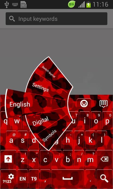 Red Camo Keyboard截图3