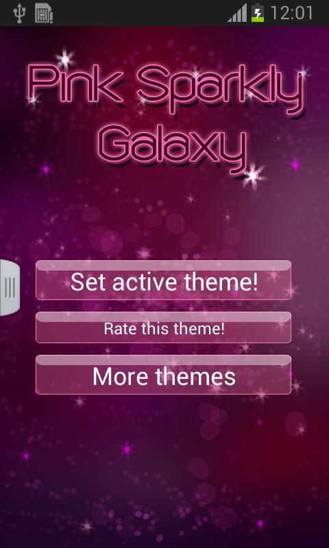 Pink Sparkly Galaxy Keyboard截图1