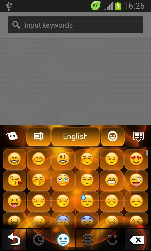 GO Keyboard Neon Orange Free截图4