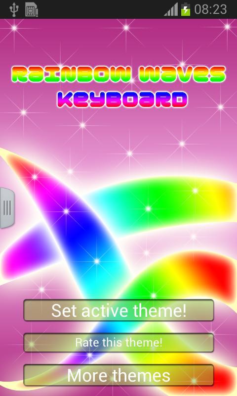 Rainbow Waves Keyboard截图1