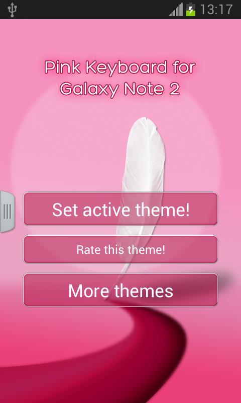 Pink Keyboard for Galaxy Note2截图1