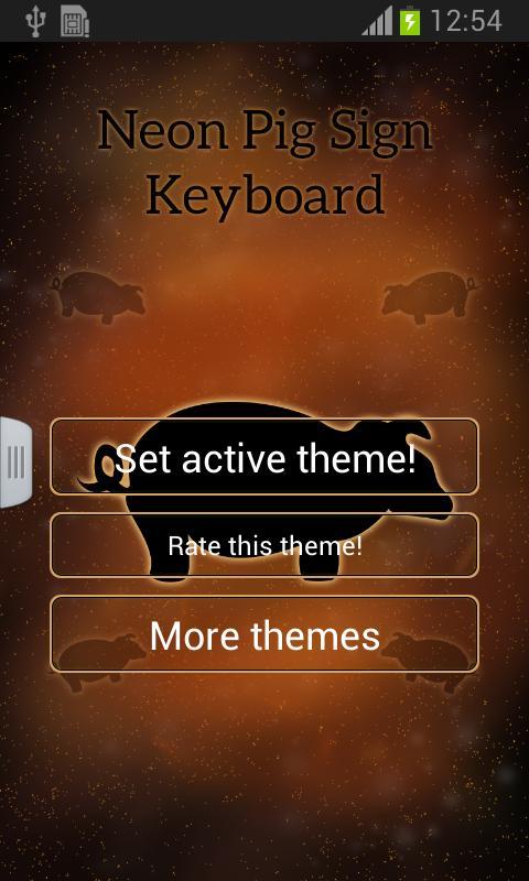 Neon Pig Sign Keyboard截图1