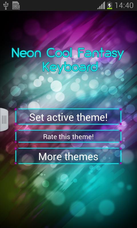 Neon Cool Fantasy Keyboard截图1