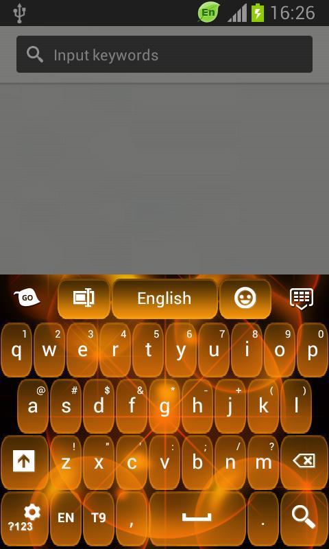 GO Keyboard Neon Orange Free截图1