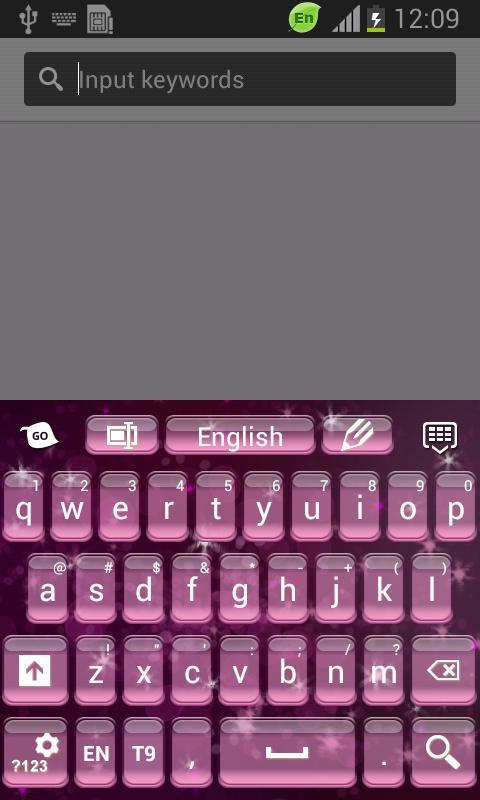 Pink Sparkly Galaxy Keyboard截图2