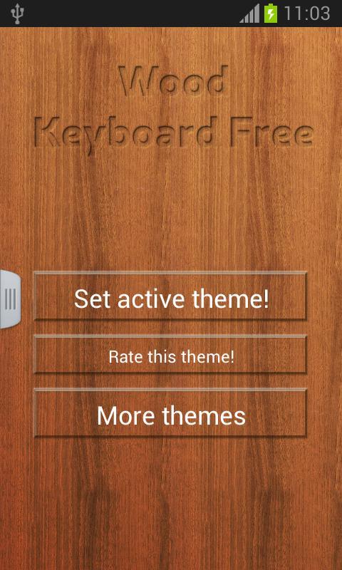 Wood Keyboard Free截图3