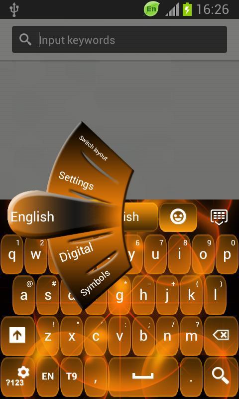 GO Keyboard Neon Orange Free截图2