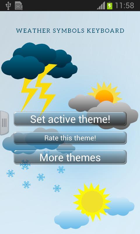 Weather Symbols Keyboard截图1